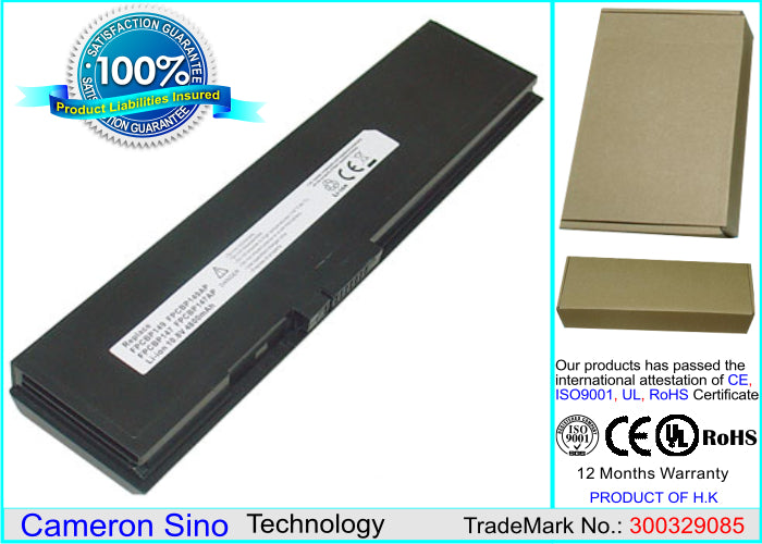 Replacement Battery for Fujitsu FMV-Q8230 – Notebook, Laptop – 4400mAh / 10.8V - image 1
