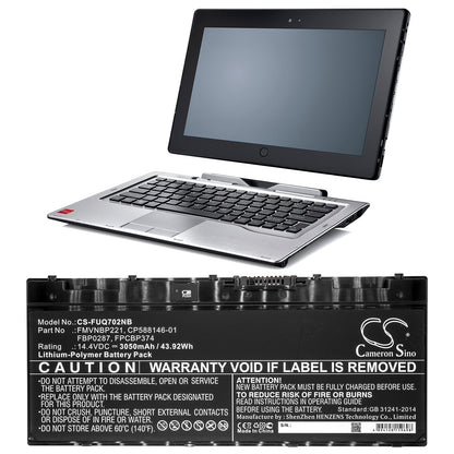 Replacement Battery for Fujitsu LifeBook Q702 – Notebook, Laptop – 3050mAh / 14.4V - image 4