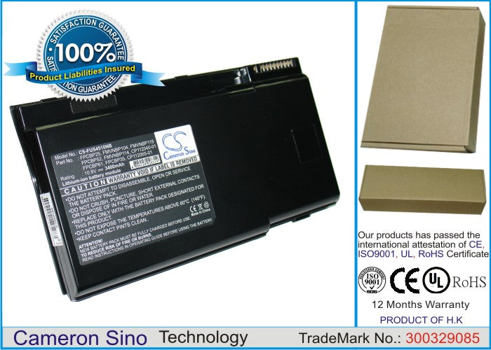 Replacement Battery for Fujitsu LifeBook S4510 – Notebook, Laptop – 3400mAh / 10.8V - image 1