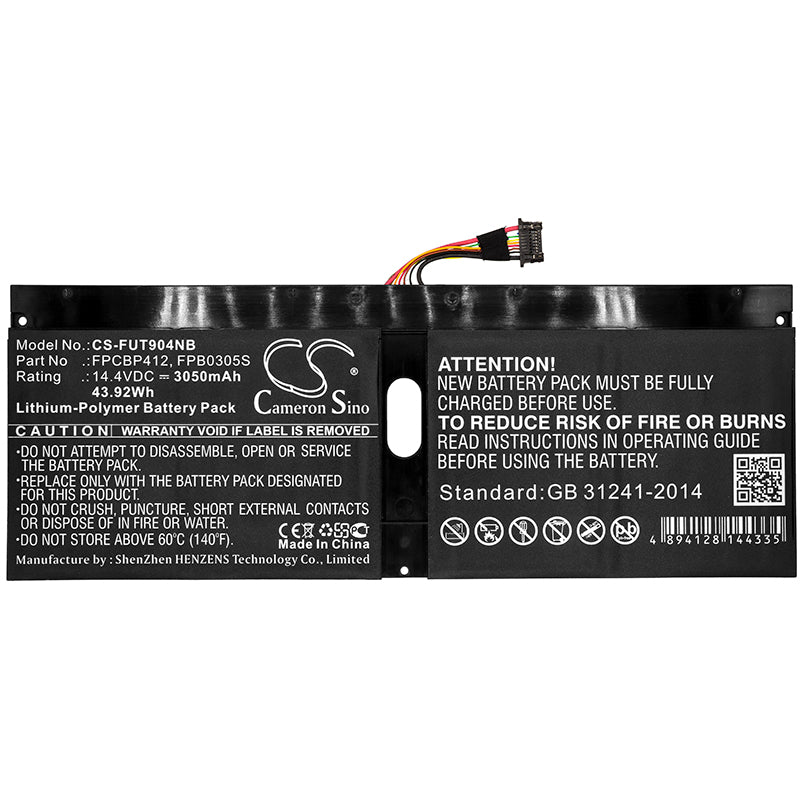 Replacement Battery for Fujitsu Lifebook U904 – Notebook, Laptop – 3050mAh / 14.4V - image 3