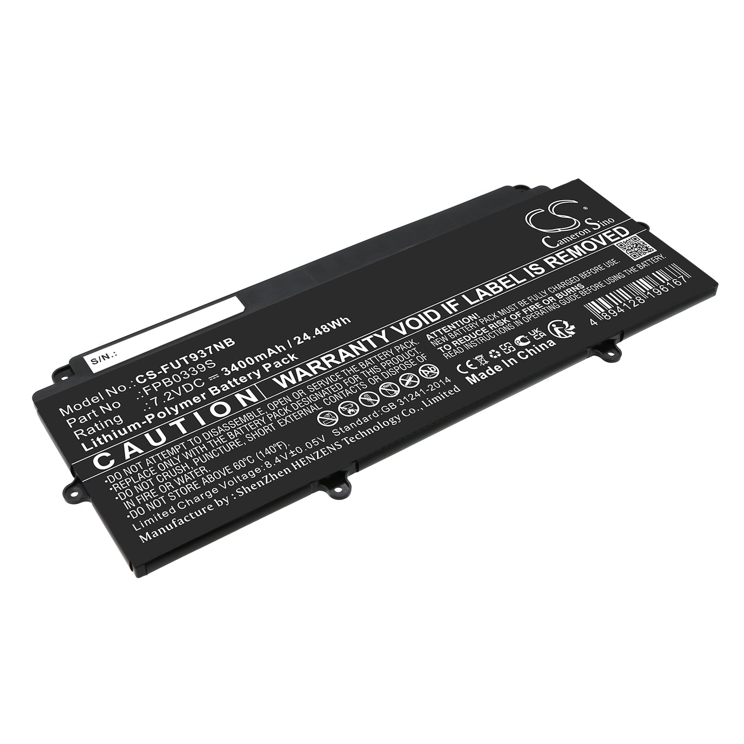 Replacement Battery for Fujitsu FUTRO MU937 – Notebook, Laptop – 3400mAh / 7.2V - image 1
