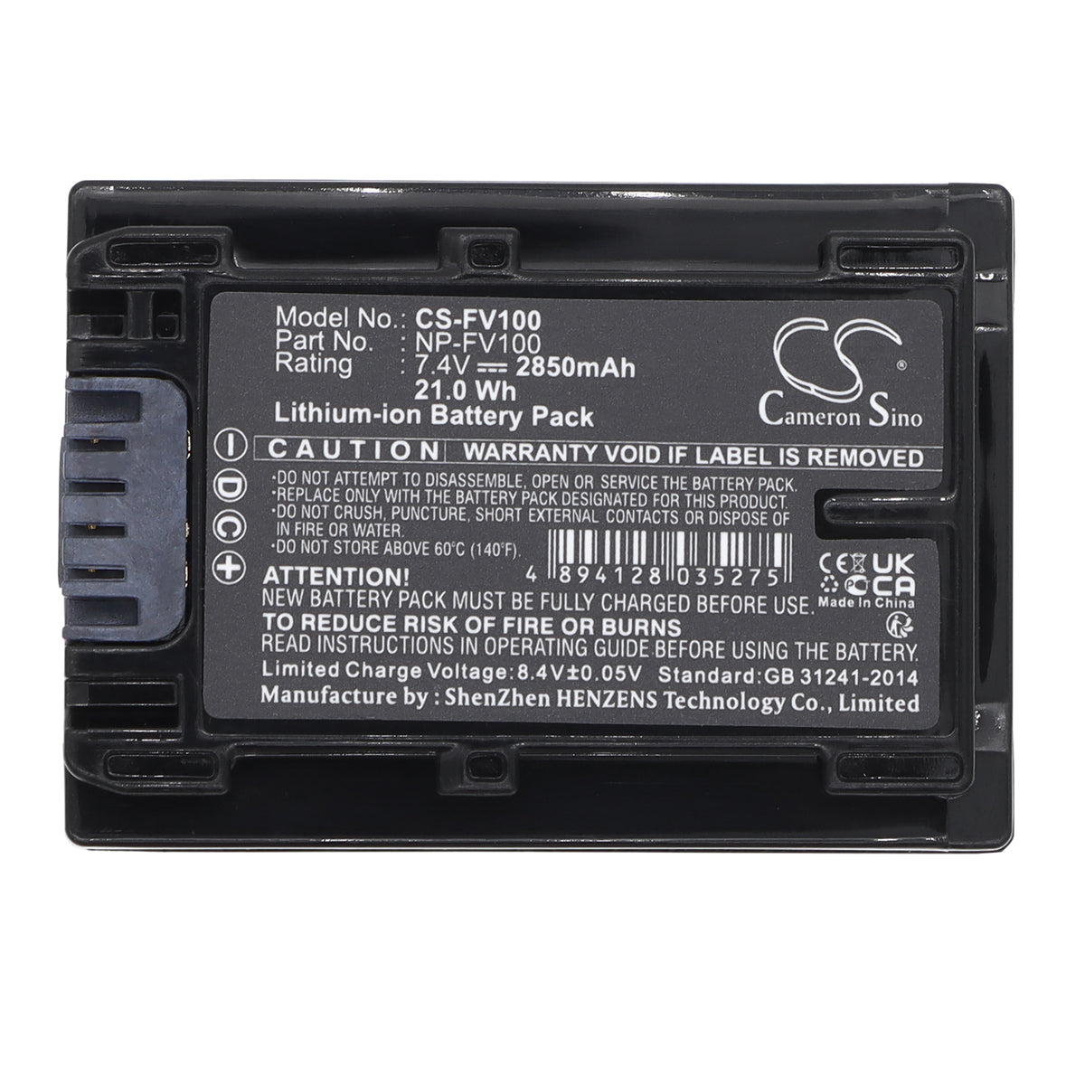 Replacement Battery for Sony DCR-SR60 – Camera – 2850mAh / 7.4V