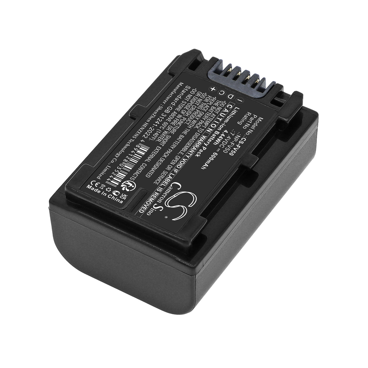 Replacement Battery for Sony HDR-TG1 – Camera – 600mAh / 7.4V