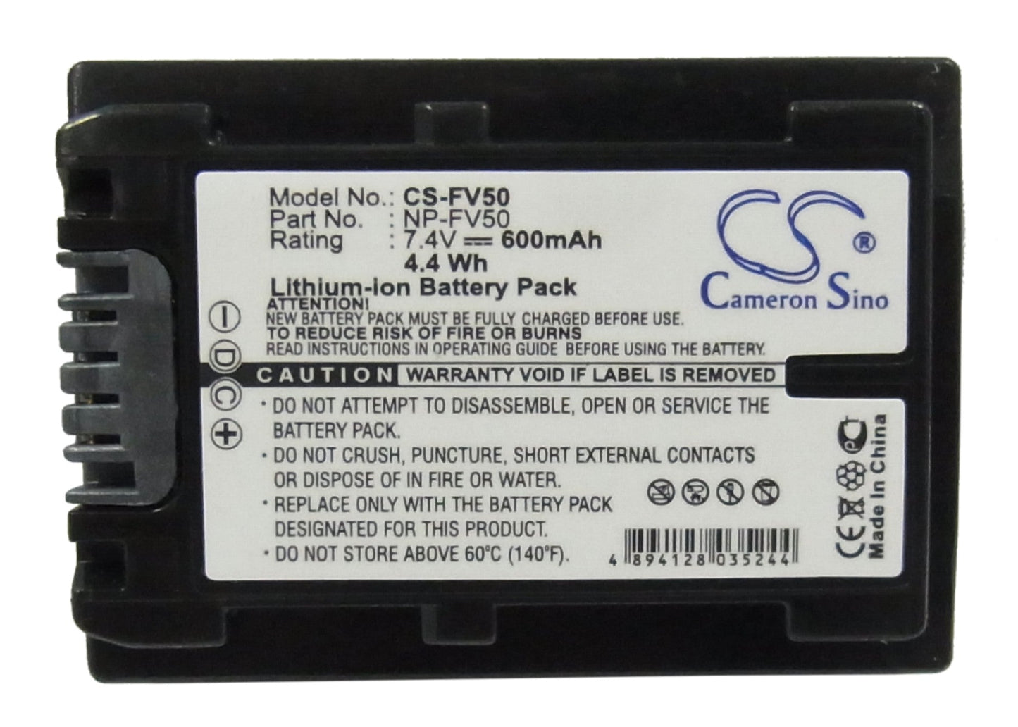 Replacement Battery for Sony  
        DCR-DVD403 – Camera – 600mAh / 7.4V