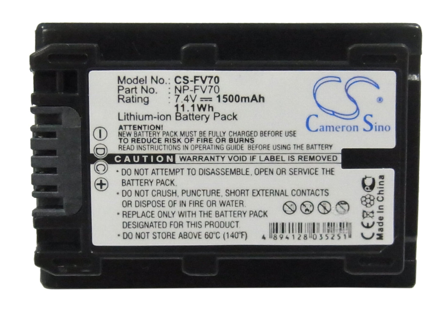 Replacement Battery for IDX System  MC-2U – Camera – 1500mAh / 11.10Wh / 7.4V