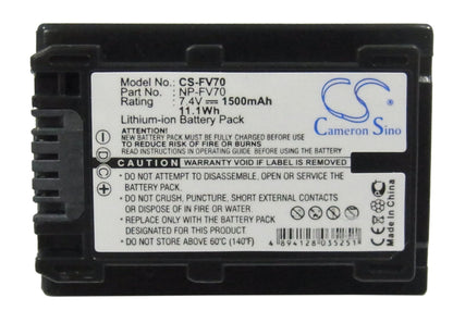 Replacement Battery for IDX System  MC-2U – Camera – 1500mAh / 11.10Wh / 7.4V