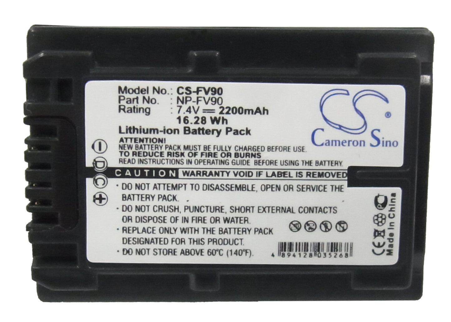 Replacement Battery for Sony  DCR-SR100 – Camera – 2200mAh / 7.4V