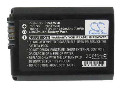 Replacement Battery for Sony  Alpha 33 – Camera – 1080mAh / 7.99Wh / 7.4V