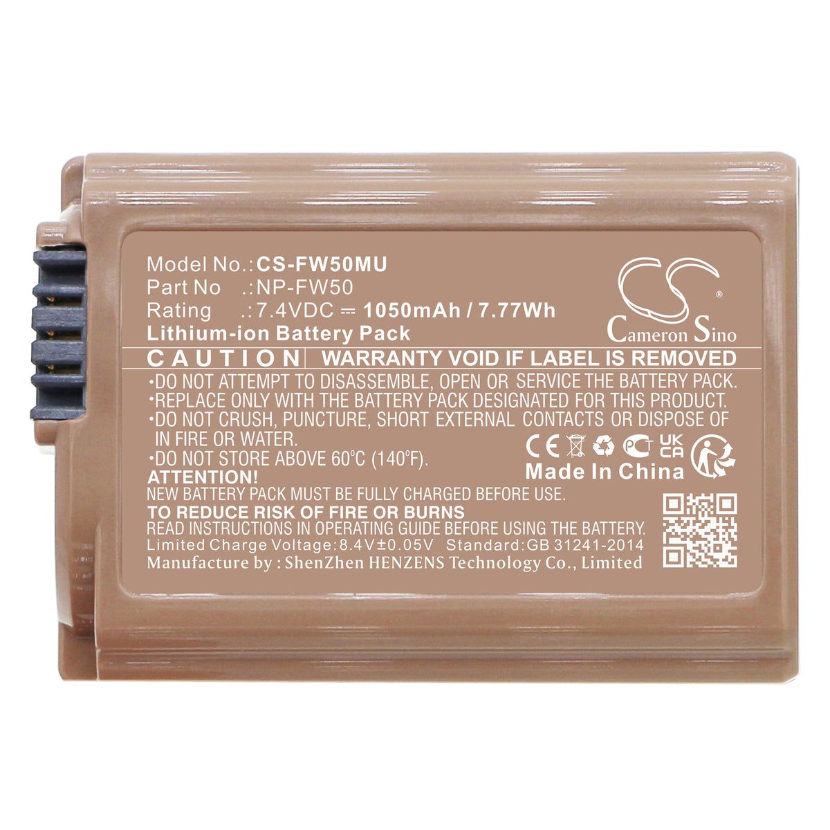 Replacement Battery for Sony NEX-5 – Camera – 1050mAh / 7.4V