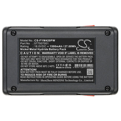Replacement Battery for Flymo Easicut 420 – Garden Tool – 1500mAh / 18V - image 5
