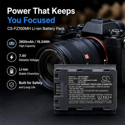 Replacement Battery for Sony A7 Mark 3 – Camera – 2600mAh / 7.4V