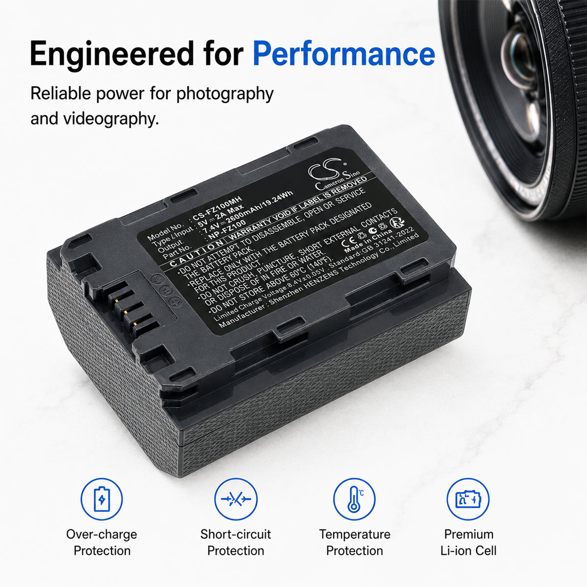 Replacement Battery for Sony A7 Mark 3 – Camera – 2600mAh / 7.4V