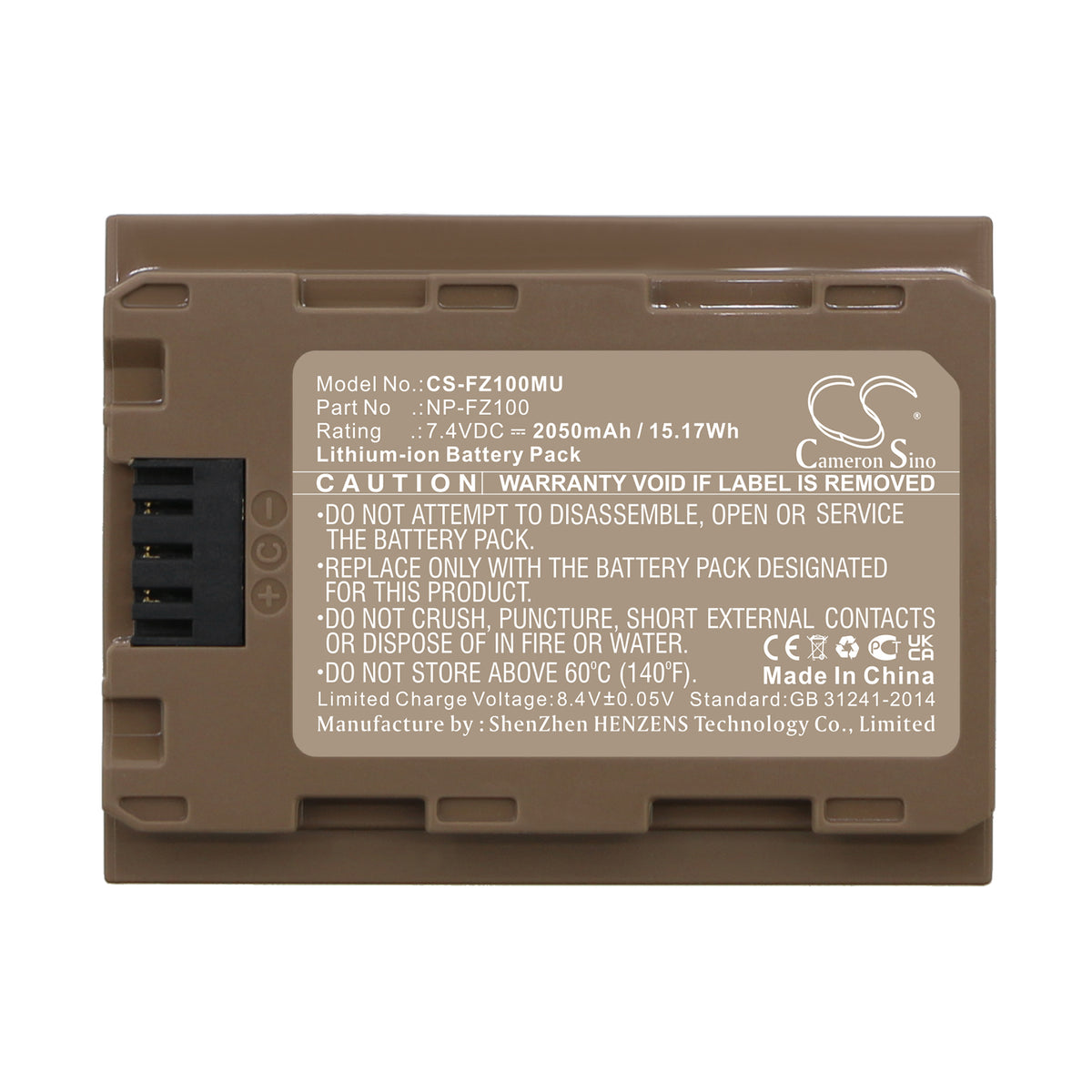 Replacement Battery for Sony A7 Mark 3 – Camera – 2050mAh / 7.4V