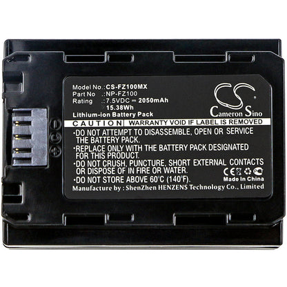 Replacement Battery for Sony  A7 Mark 3 – Camera – 2050mAh / 15.38Wh / 7.5V