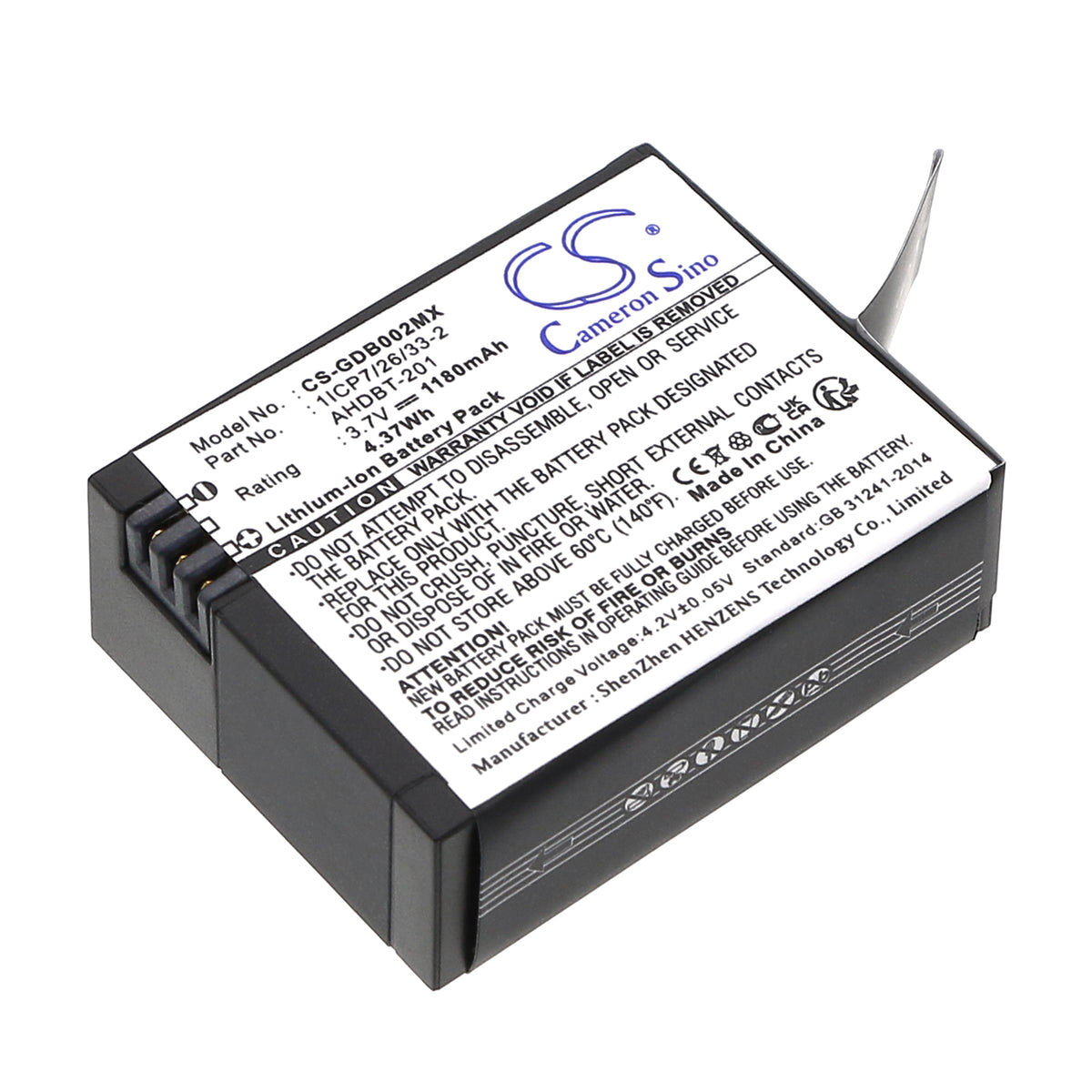 Replacement Battery for Giroptic | GoPro | Rollei | Mevo edges closer to 360 – Camera – 1180mAh / 3.7V
