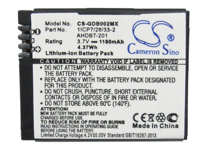 Replacement Battery for Rollei  AC420 – Camera – 1180mAh / 4.37Wh / 3.7V