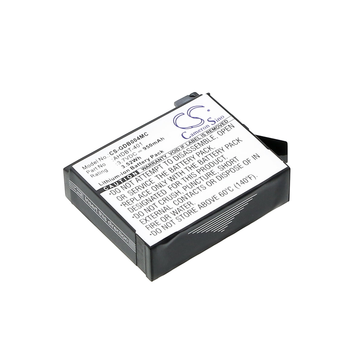 Replacement Battery for GoPro Hero 4 – Camera – 950mAh / 3.7V