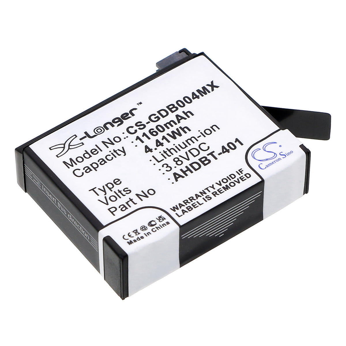 Replacement Battery for GoPro Hero 4 – Camera – 1160mAh / 3.8V