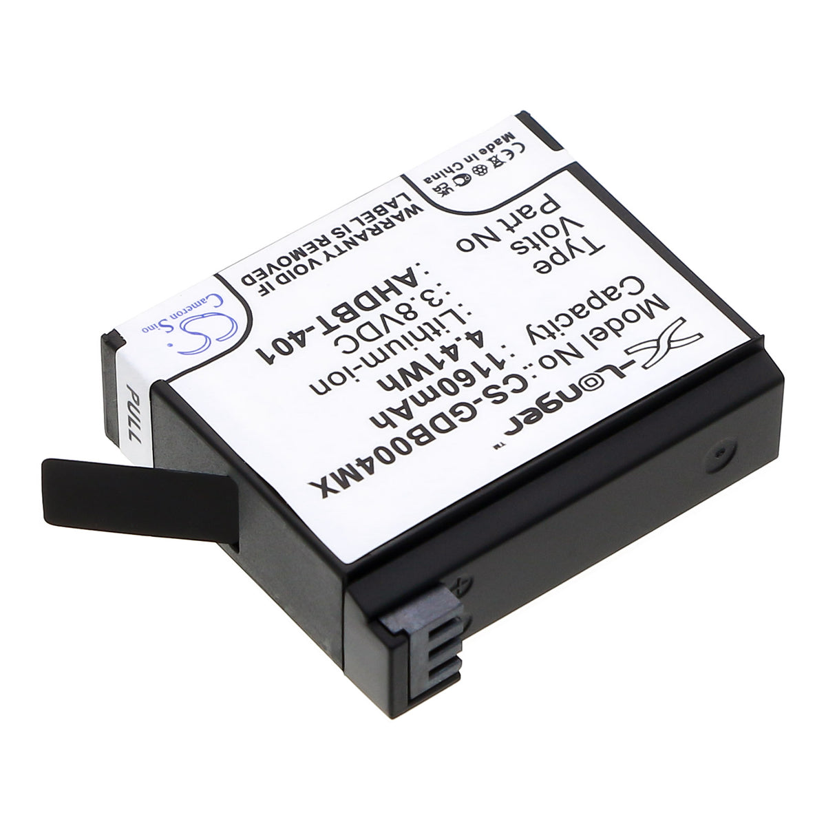 Replacement Battery for GoPro Hero 4 – Camera – 1160mAh / 3.8V