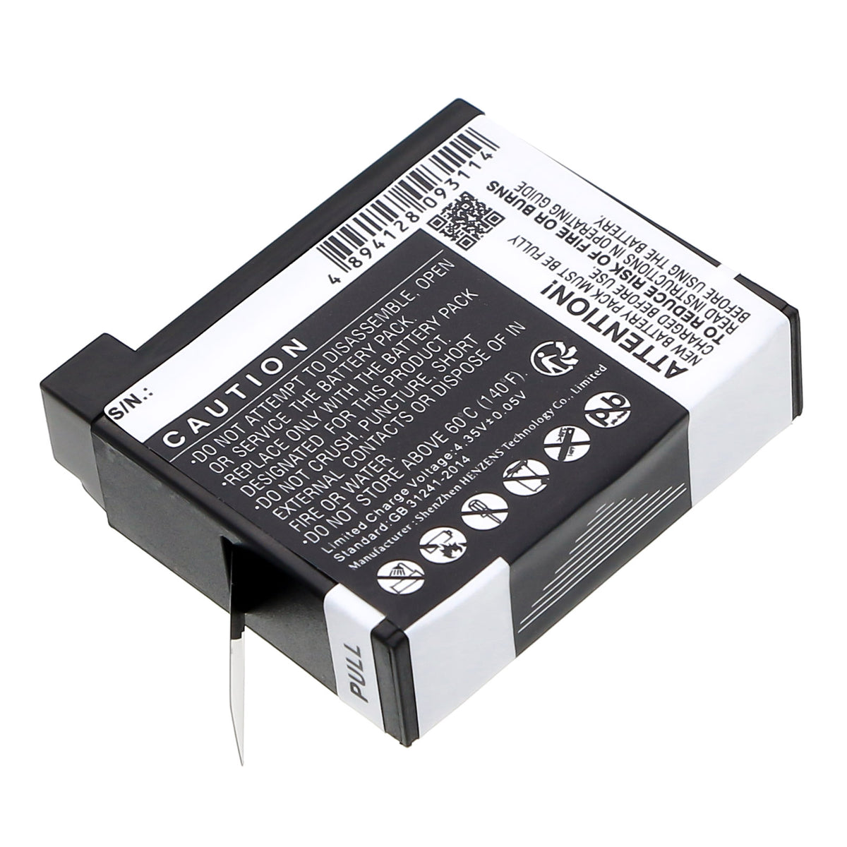 Replacement Battery for GoPro Hero 4 – Camera – 1160mAh / 3.8V