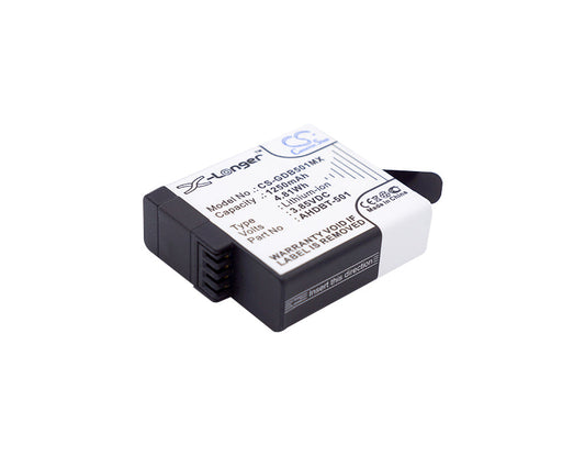 Replacement Battery for GoPro  601-10197-00 – Camera – 1250mAh / 4.81Wh / 3.85V