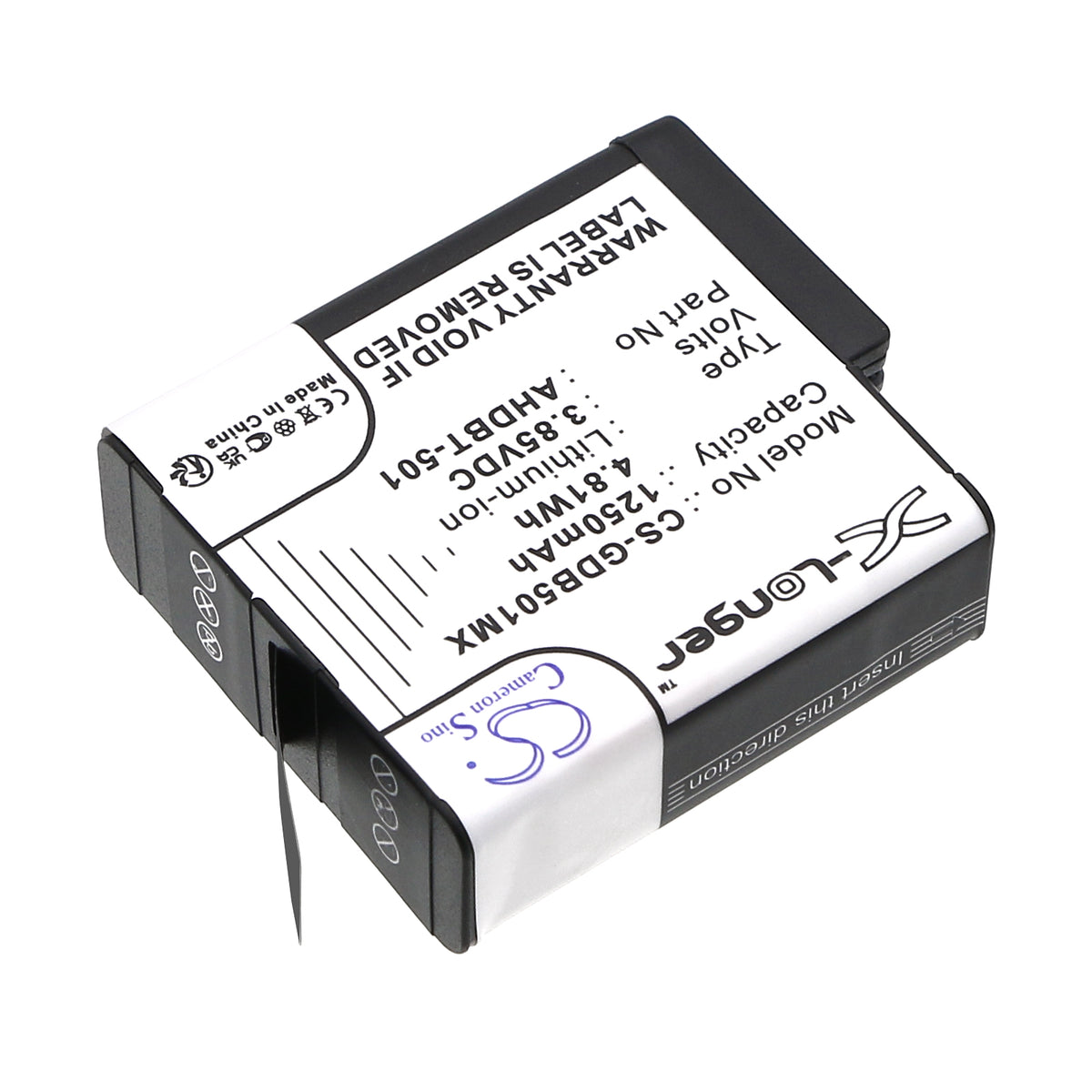 Replacement Battery for GoPro Hero 5 – Camera – 1250mAh / 3.85V