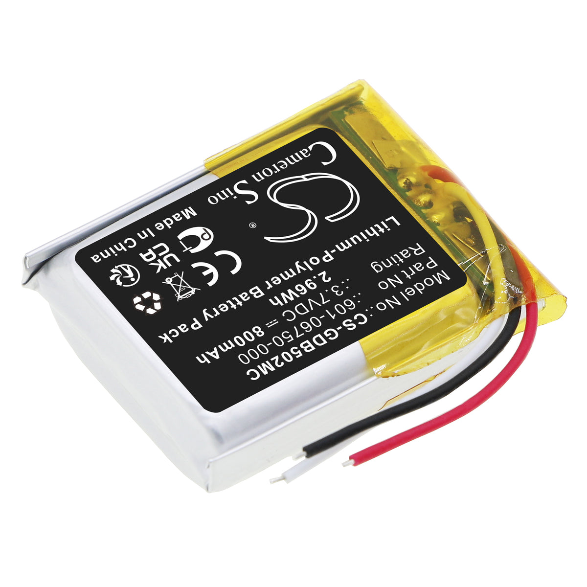 Replacement Battery for GoPro CHDHS-101 – Camera – 800mAh / 3.7V
