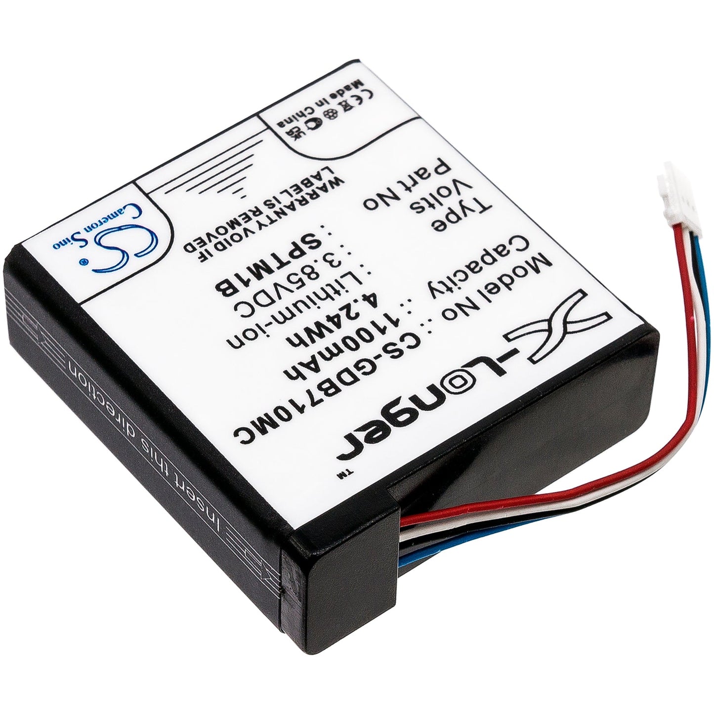Replacement Battery for GoPro  Hero 7 Silver – Camera – 1100mAh / 4.24Wh / 3.85V