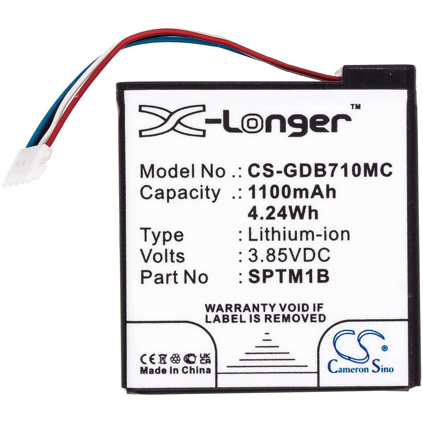 Replacement Battery for GoPro  Hero 7 Silver – Camera – 1100mAh / 4.24Wh / 3.85V