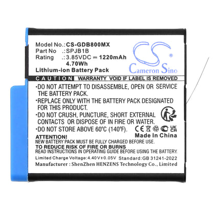 Replacement Battery for GoPro Hero 8 Black – Camera – 1220mAh / 3.85V