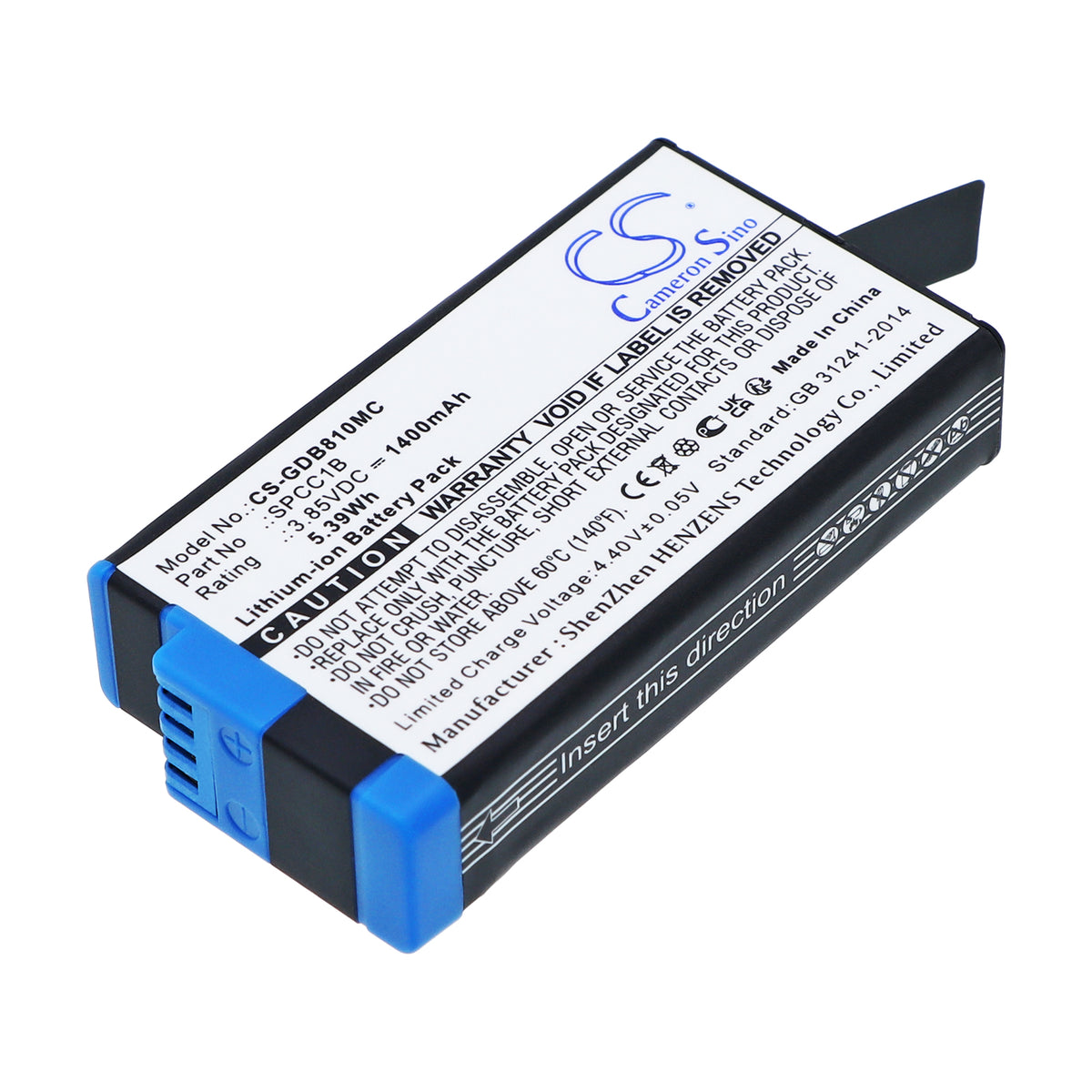 Replacement Battery for GoPro Max – Camera – 1400mAh / 3.85V