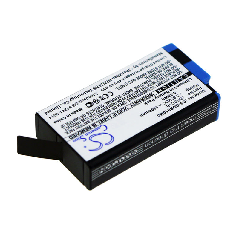 Replacement Battery for GoPro  ACBAT-001 – Camera – 1400mAh / 5.39Wh / 3.85V