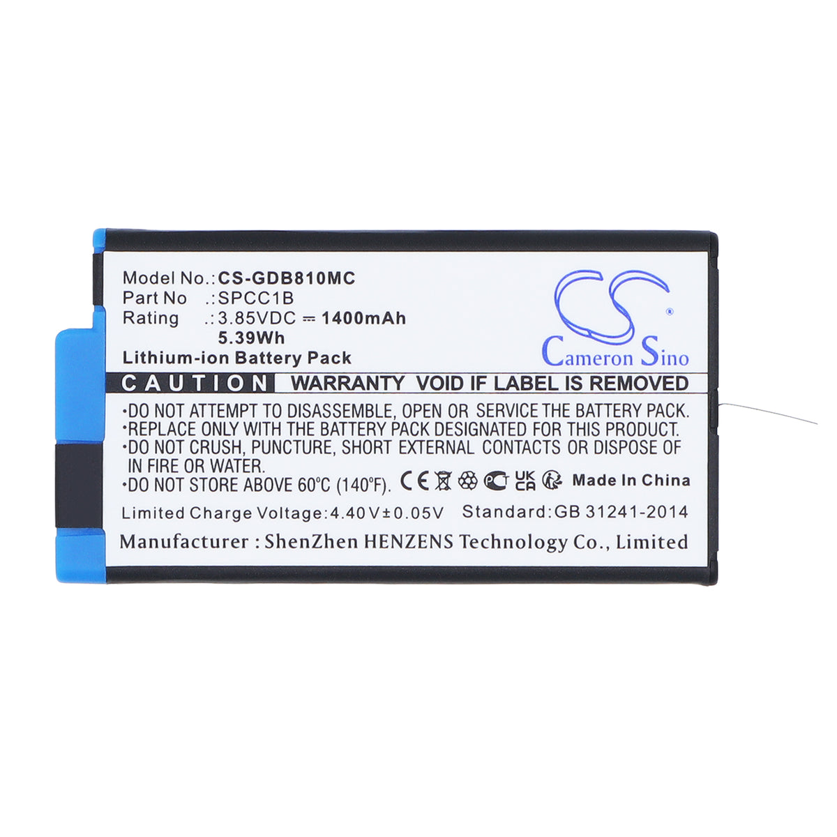 Replacement Battery for GoPro Max – Camera – 1400mAh / 3.85V