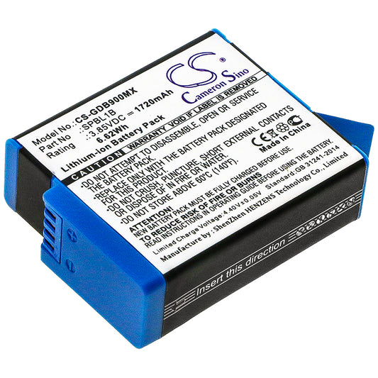 Replacement Battery for GoPro AHDBT-901 – Camera – 1720mAh / 3.85V