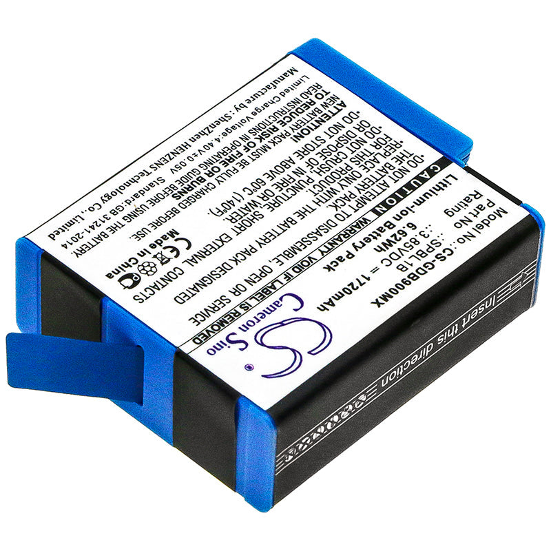 Replacement Battery for Gopro  AHDBT-901 – Camera – 1720mAh / 6.62Wh / 3.85V
