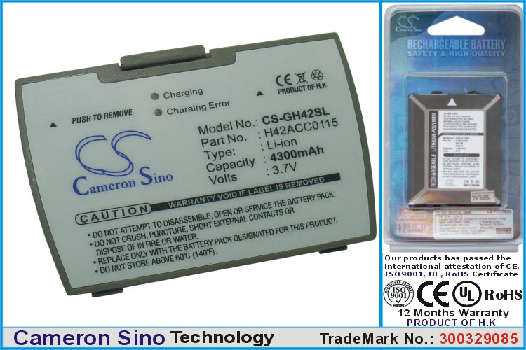 Replacement Battery for Gotive H42 – GPS, Navigator – 4300mAh / 3.7V - image 1
