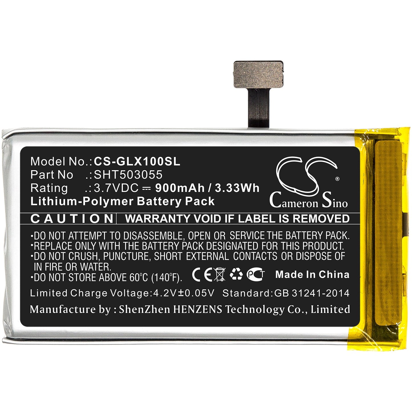 Replacement Battery for Golf Buddy  DSC-VTX-100 – GPS, Navigator – 900mAh / 3.33Wh / 3.7V