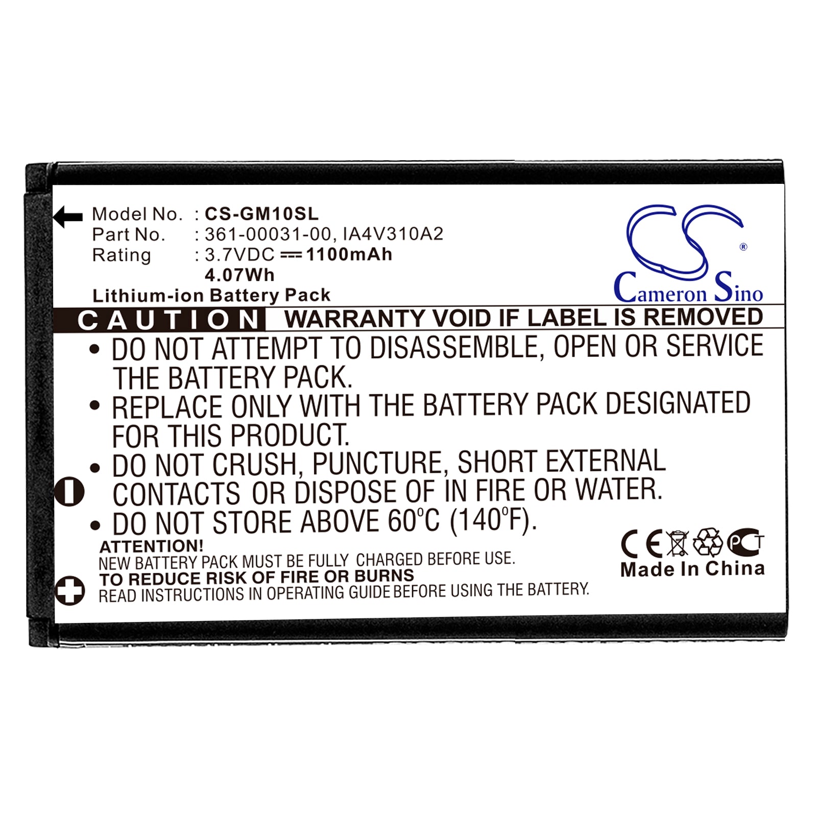 Replacement Battery for Xplova | Garmin G3 – GPS, Navigator – 1100mAh / 3.7V - image 3