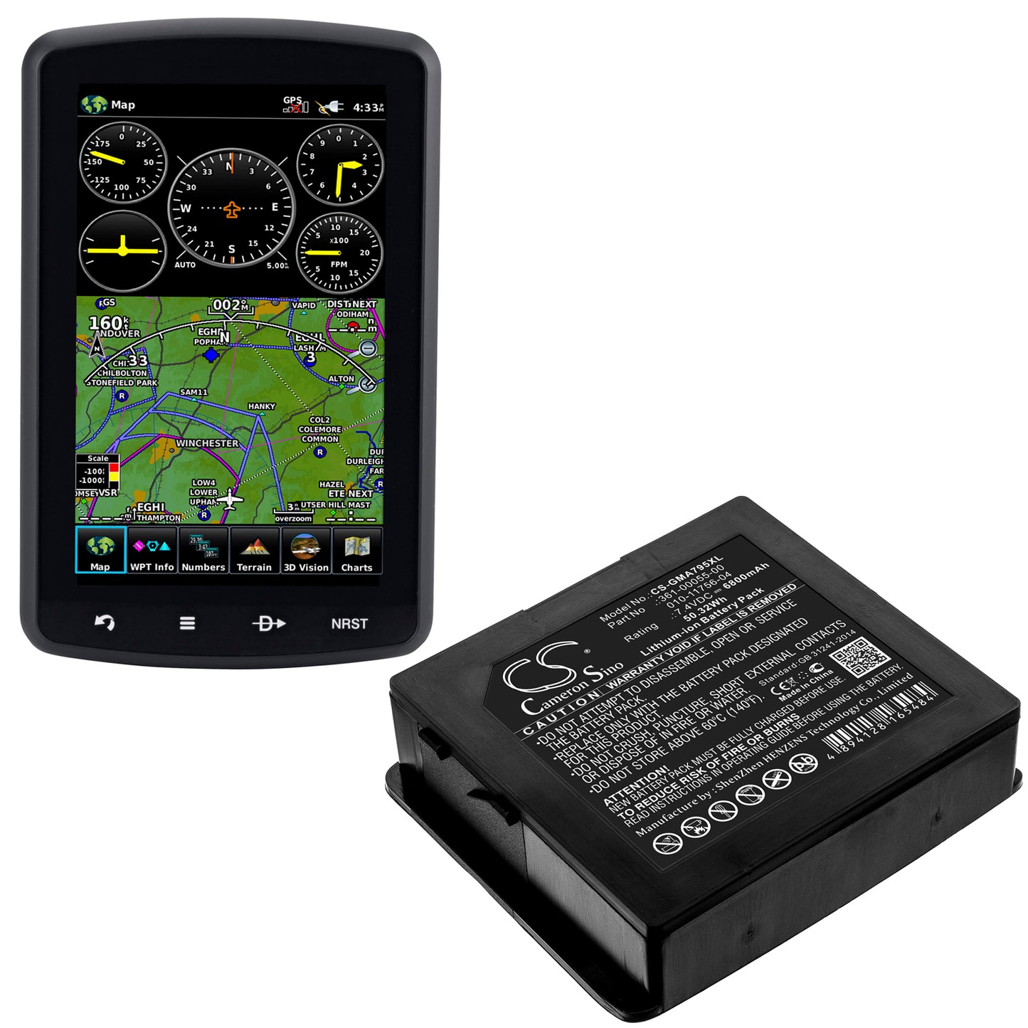 Replacement Battery for Garmin Aera 795 – GPS, Navigator – 6800mAh / 7.4V - image 4