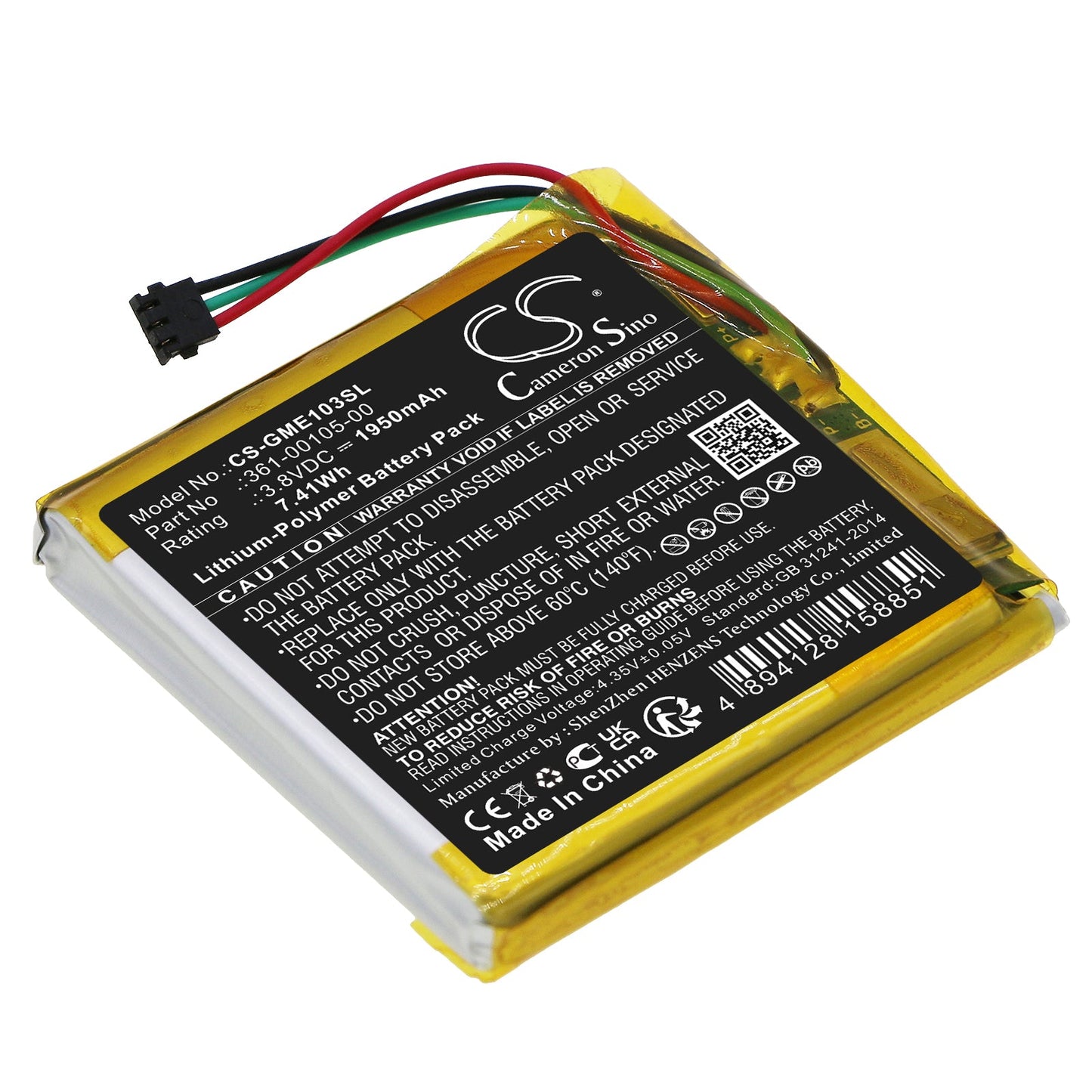 Replacement Battery for Garmin  Edge 1030 – GPS, Navigator – 1950mAh / 7.41Wh / 3.8V