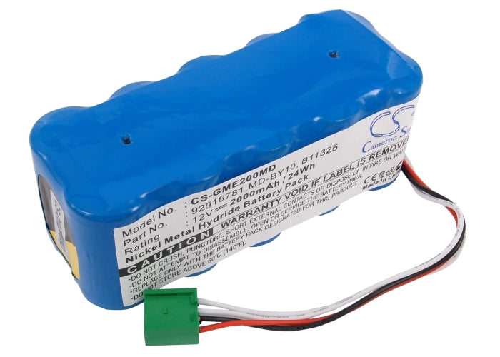 Replacement Battery for Hellige | GE Marquette MD 2000 – Medical – 2000mAh / 12V