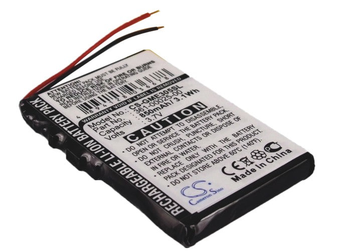 Replacement Battery for Garmin  Edge 305 – GPS, Navigator – 850mAh/3.1Wh / 3.7V
