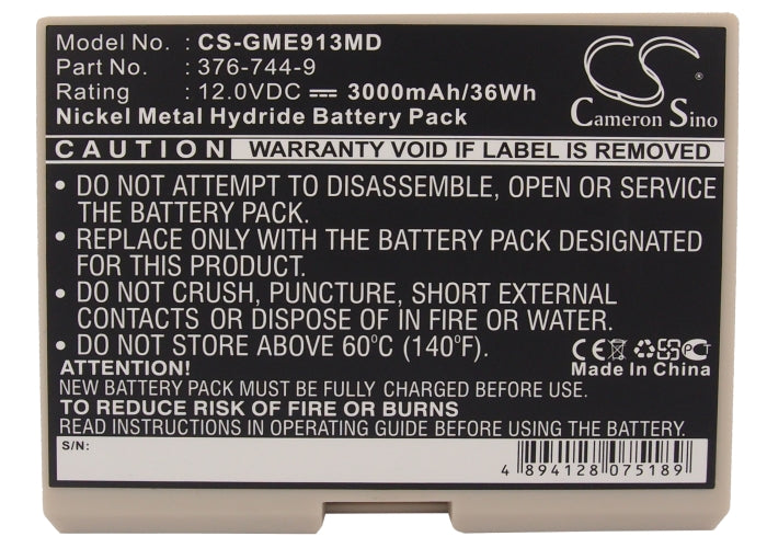 Replacement Battery for GE Hellige Defibrillator – Medical – 3000mAh / 12V