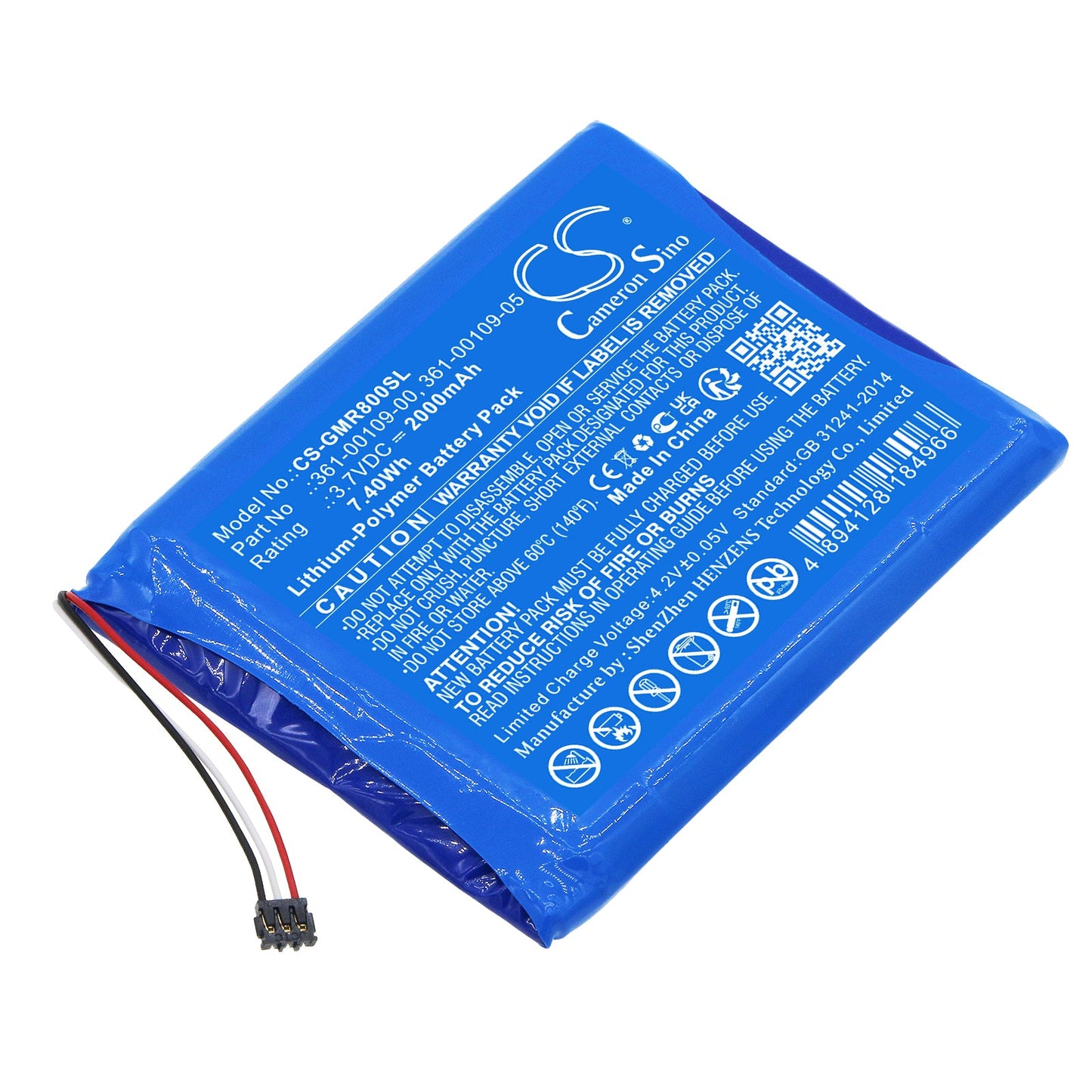 Replacement Battery for Garmin  DEZL OTR800 – GPS, Navigator – 2000mAh / 7.40Wh / 3.7V