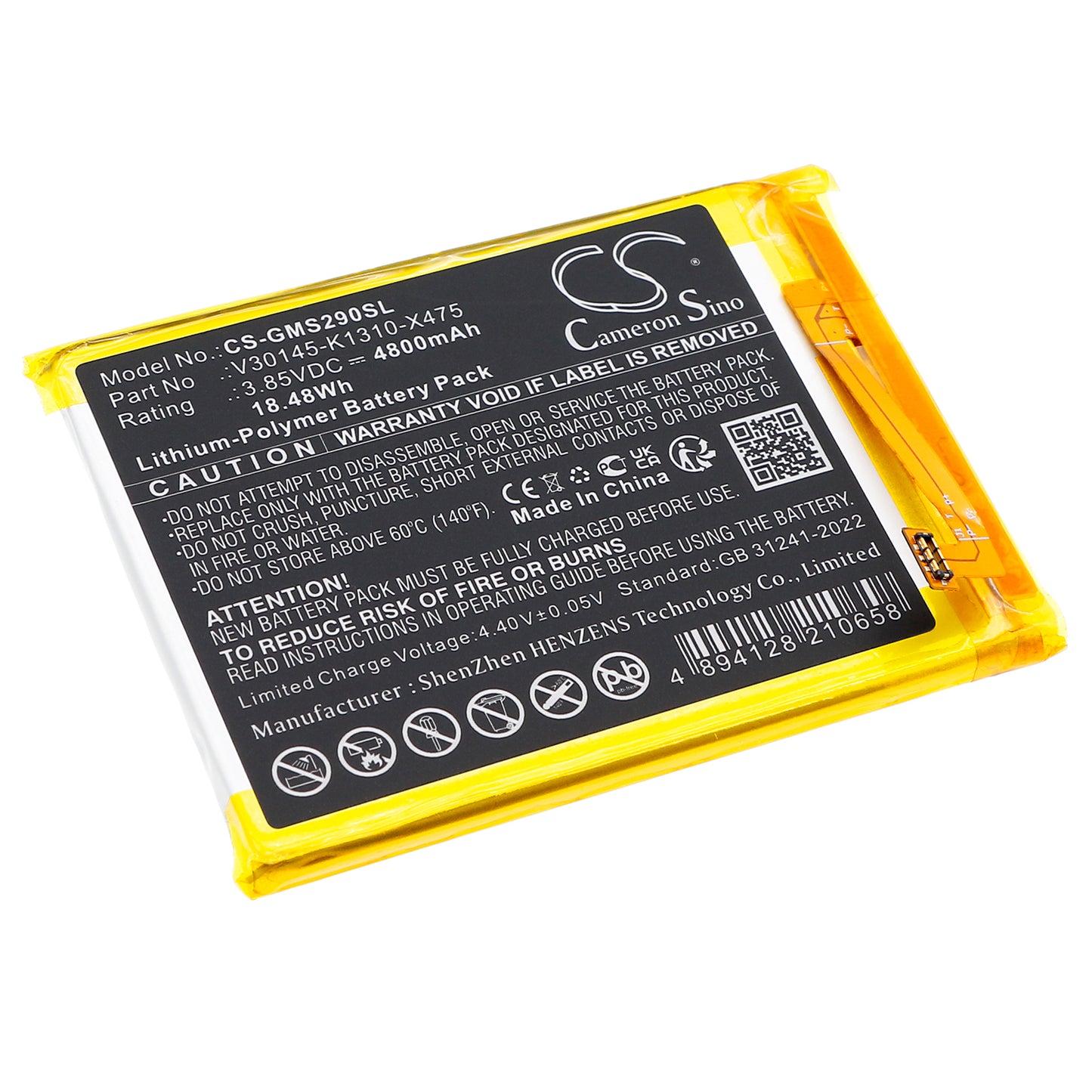 Replacement Battery for Gigaset GS290 – Mobile, SmartPhone – 4800mAh / 3.85V - image 1