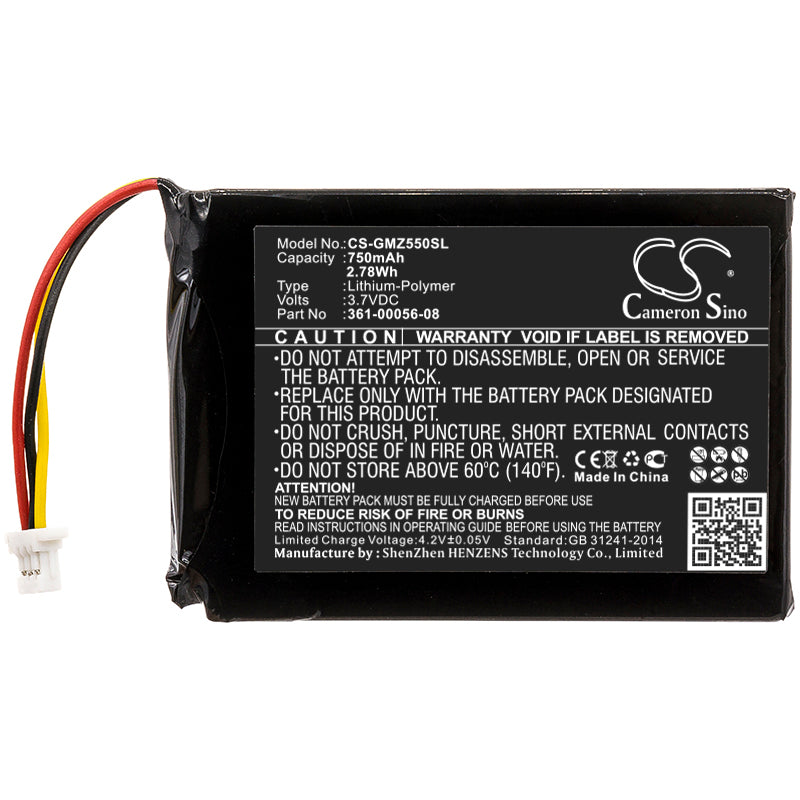 Replacement Battery for Garmin 010-01533-0E – GPS, Navigator – 750mAh / 3.7V - image 3