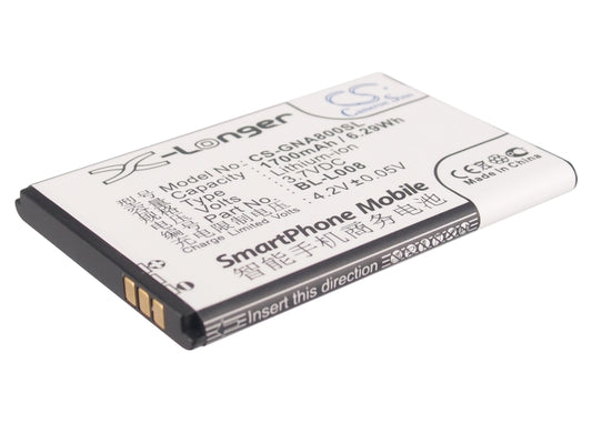 Replacement Battery for GIONEE A800 – Mobile, SmartPhone – 1700mAh / 3.7V