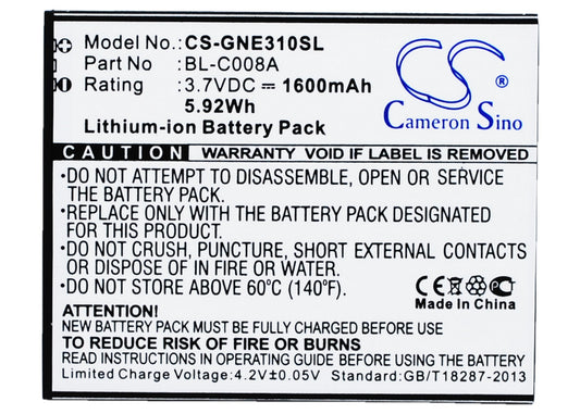 Replacement Battery for Fly | GIONEE IQ4410 – Mobile, SmartPhone – 1600mAh / 3.7V