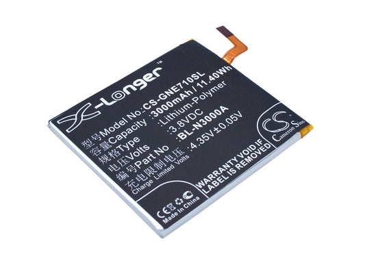Replacement Battery for GIONEE Elife E7L – Mobile, SmartPhone – 3000mAh / 3.8V