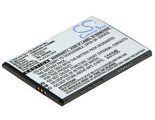 Replacement Battery for GIONEE F301 – Mobile, SmartPhone – 1500mAh / 3.7V